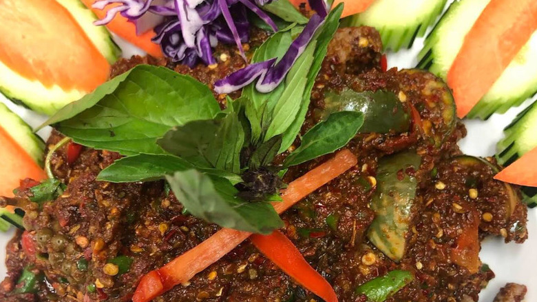 A bowl of Jitlada extra spicy curry