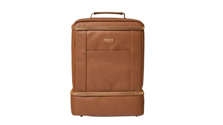 Igloo brown leather cooler backpack