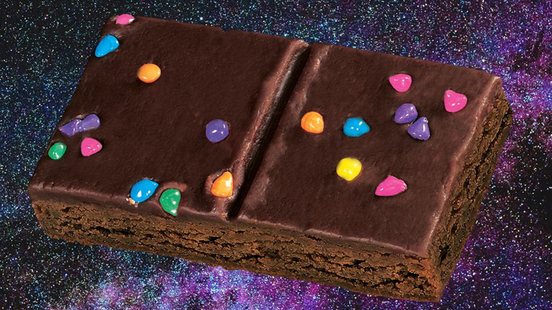 Little Debbie Cosmic Brownie against space background