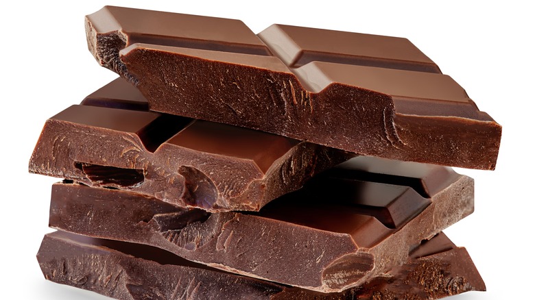 stack of chocolate bars