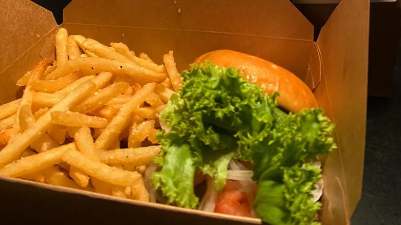 Burger and fries at Burger Stand in Lawrence, Kansas
