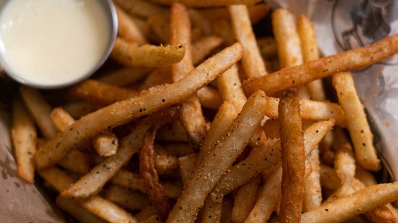 French fries at HopCat Beer Bar in Detroit, MI
