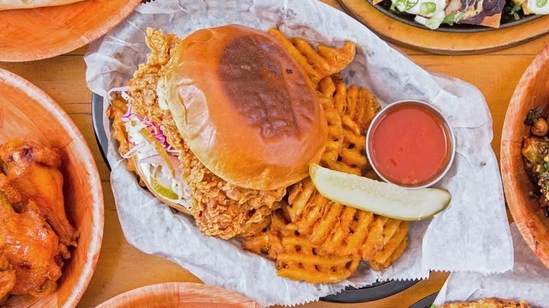 Waffle Fries at Mother's Ruin in New York