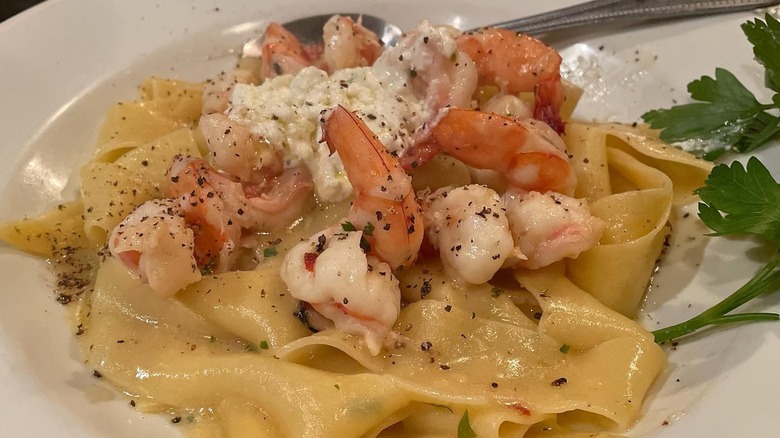 A platre of lobster pappardelle at Cafe 2825 in Atlantic City