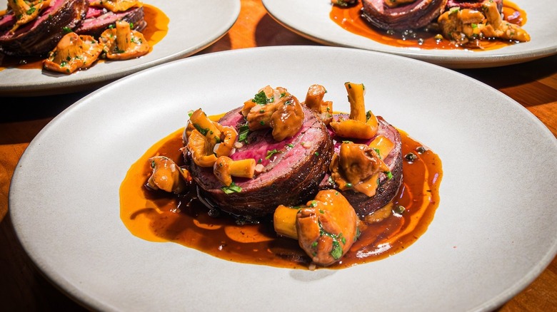 A plate of beef tenderloin at iggy's in Nashville