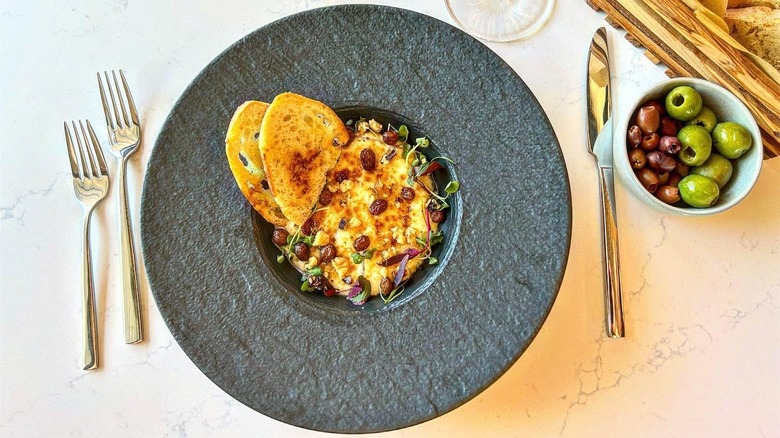 A plate of whipped brie at Matteo Ristorante Italiano in Salt Lake City