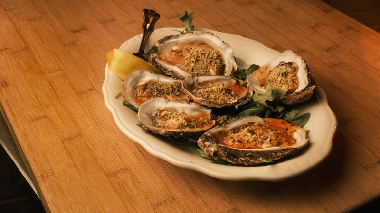 A plate of oysters at Paulie's Fine Italian in Charleston