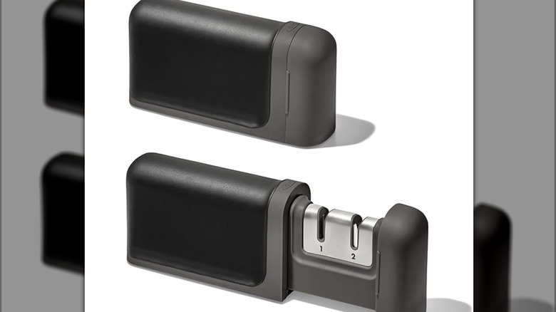 The OXO Good Grips knife sharpener