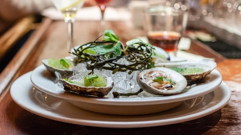 A plate of oysters at Grand Central Oyster Bar