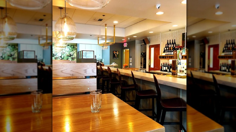 Interior of Crush Wine Bistro