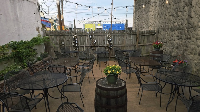 Outdoor patio at Crush Wine Bar