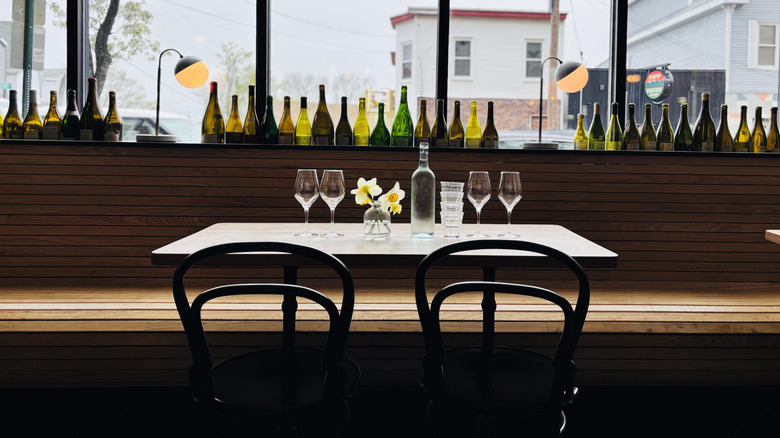 Seating area inside Maine & Loire