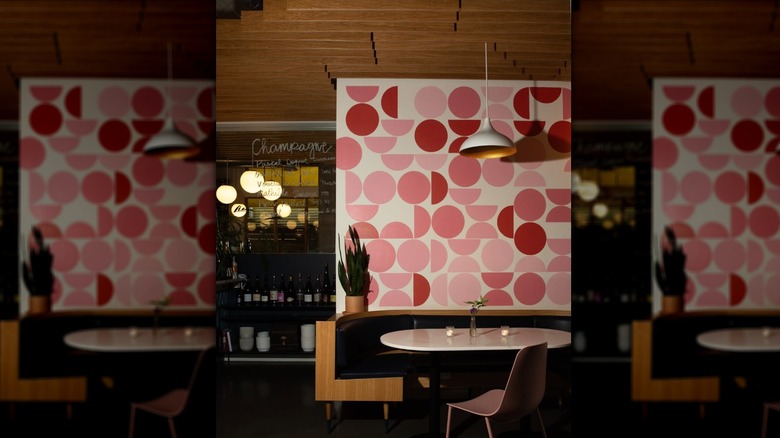 Seating area inside Bar Diane