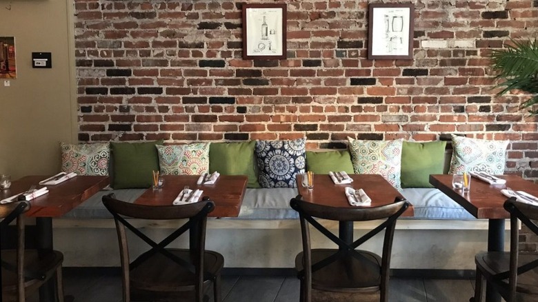 Seating area at Providence Wine Bar