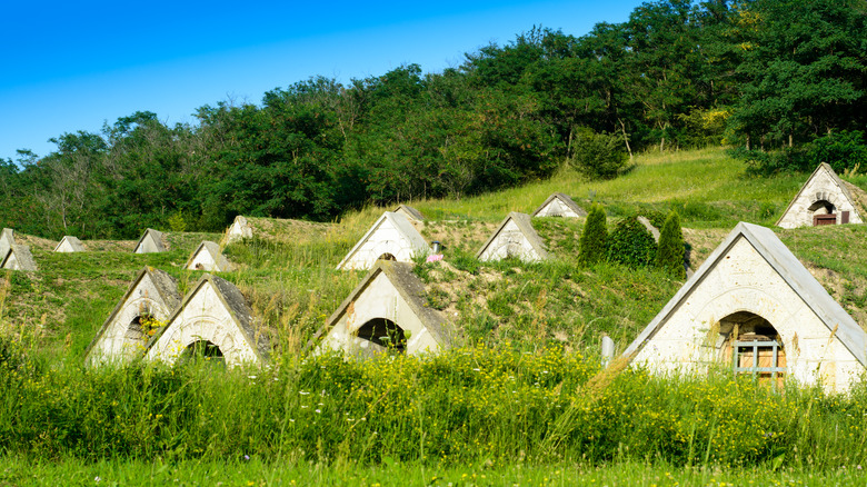 Wine cellars in the Tokaj region of Hungary