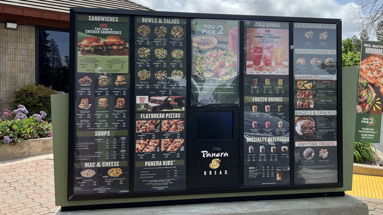 Panera drive-thru menu board