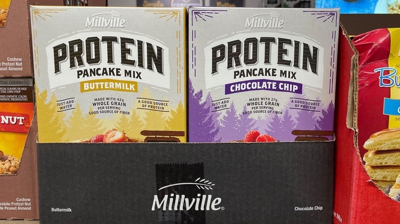 Millville protein pancake and waffle mix at aldi