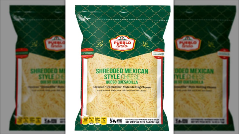 Aldi bag of Mexican shredded cheese