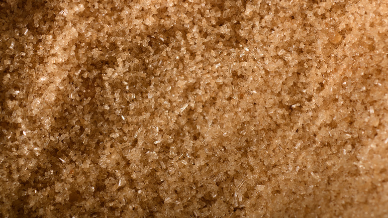 A closeup of brown sugar