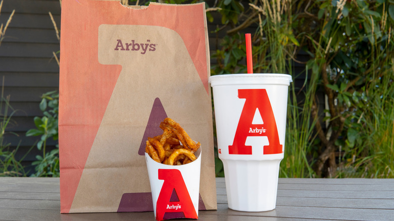Arby's meal combo with small curly fries