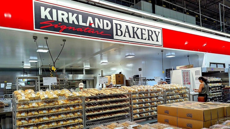 Angled view of Costco's Kirkland Signature bakery department