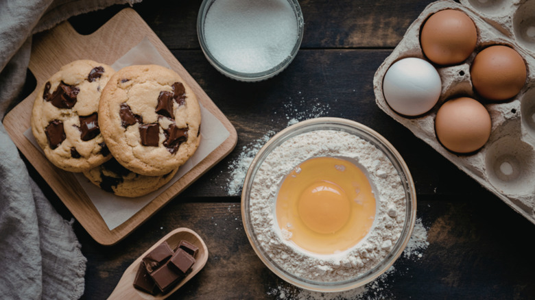 Chocolate chip cookie ingredients
