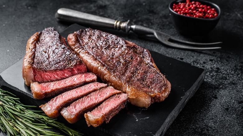 Steak with a fork