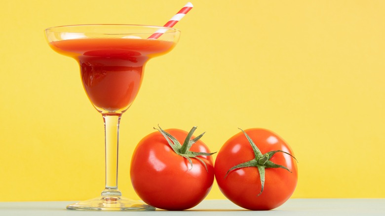 tomato margarita with tomatoes