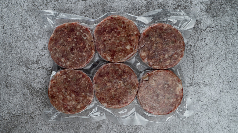 Vacuum-sealed hamburger patties