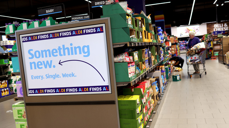 Aldi Finds section featuring new weekly items in aldi store.