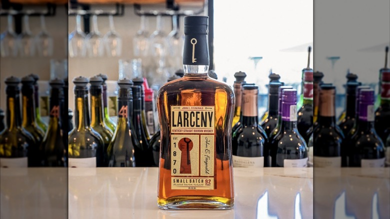 A bottle of Larceny Small Batch Bourbon