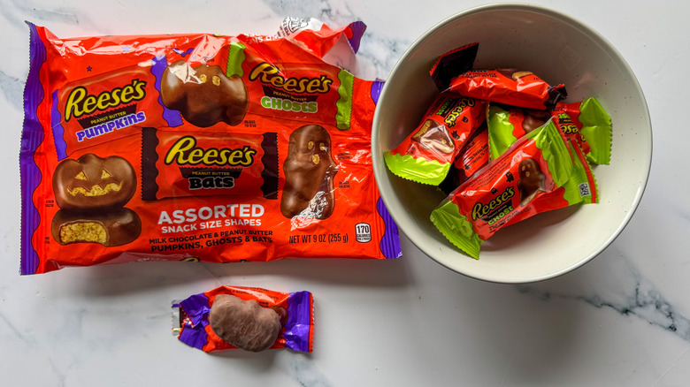 Reese's assorted candy on a white surface