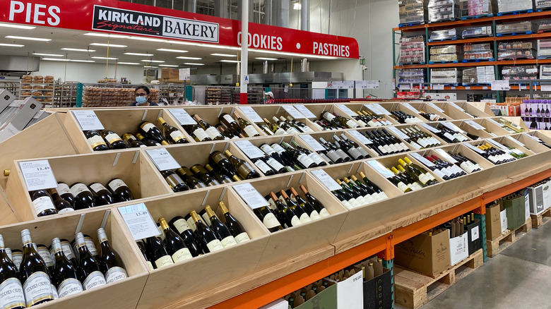 wine section at Costco