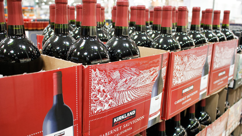 cases of Kirkland cabernet sauvignon