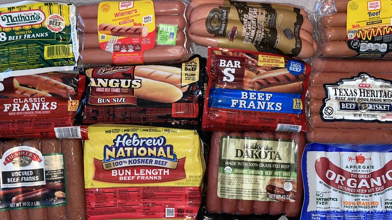Selection of Hot dog brands 
