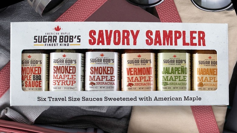 Sugar Bob's Savory Sampler in a suitcase