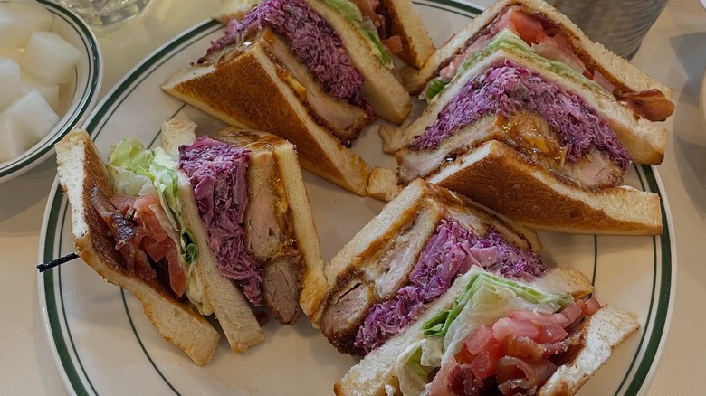The Chicken Katsu Club sandwich at Golden Diner