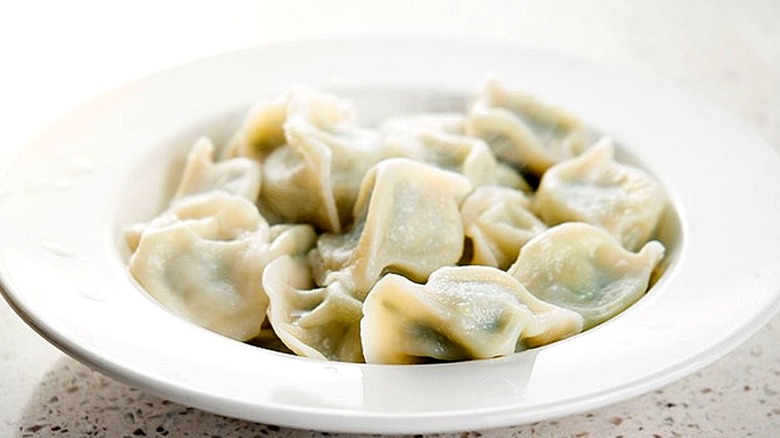 Bowl of steamed dumplings from Wok N Roll