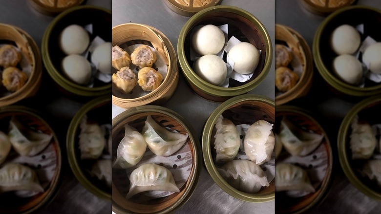 Dim sum options from Hong Kong Tea House in baskets