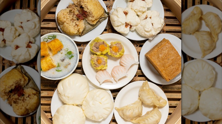 Variety of dim sum dishes from Dim Sum King