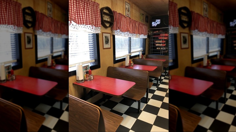 Dining area inside Cliffside Diner