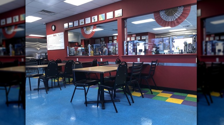 Interior dining area of Strawn's Eat Shop Too