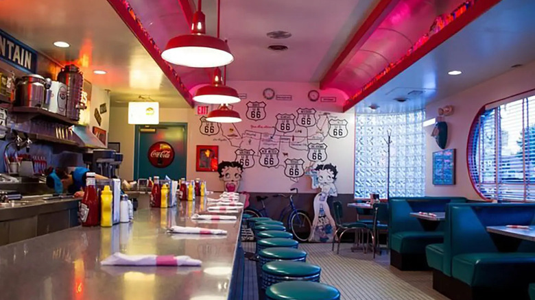 Interior of 66 Diner
