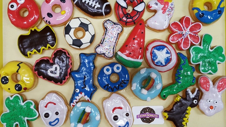 Collection of fun, creative donuts from 5 Star Donuts
