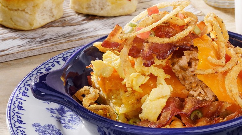 The Bacon and Egg Hashbrown Casserole at Cracker Barrel