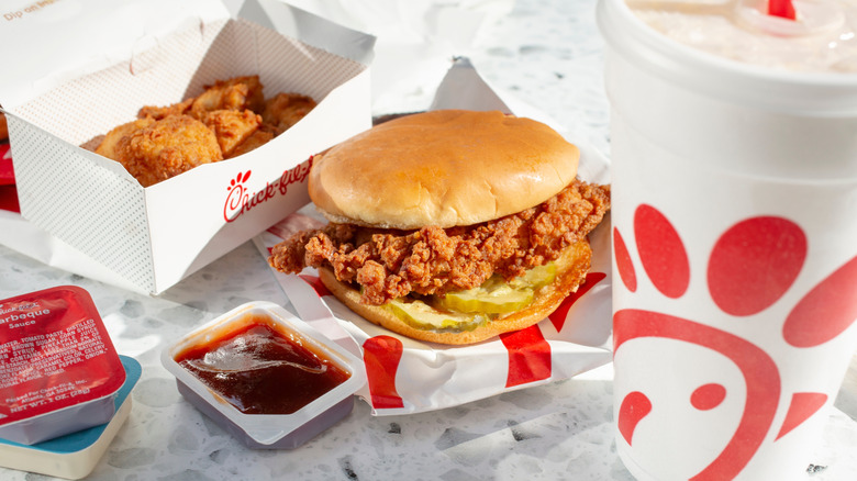 Chick-Fil-A meal on table
