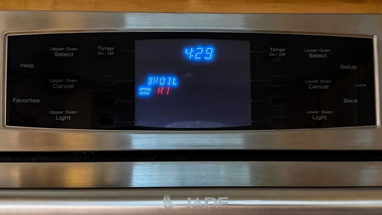 Broiler preheated to high