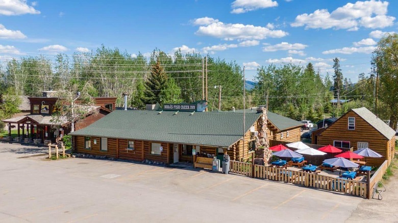 Distance view of Nora's Fish Creek Inn