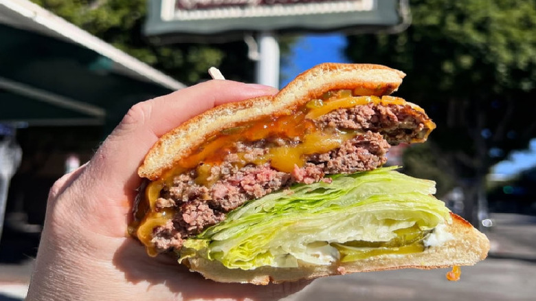 A burger from The Apple Pan