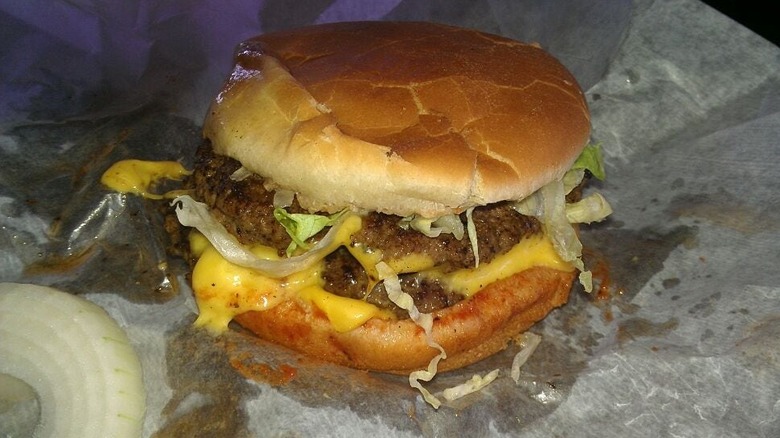 A burger from Judice Inn